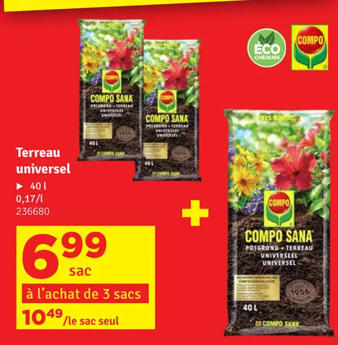 Offre: Terreau universel