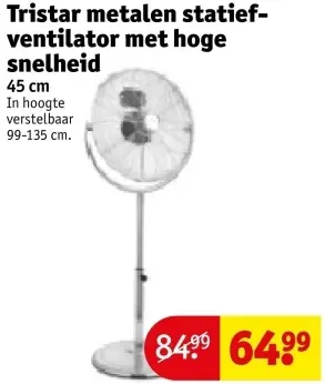 Aanbieding: Metalen statiefventilator met hoge snelheid