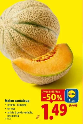 Offre: Melon cantaloup