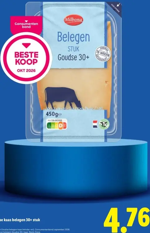 Aanbieding: Goudse kaas belegen 30+ stuk