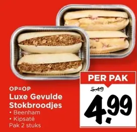 Aanbieding: Luxe Gevulde Stokbroodjes