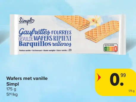 Promotie: Wafers met vanille