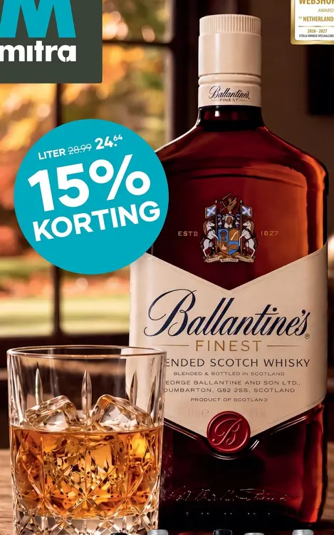 Aanbieding: Ballantine's Finest Blended Scotch Whisky