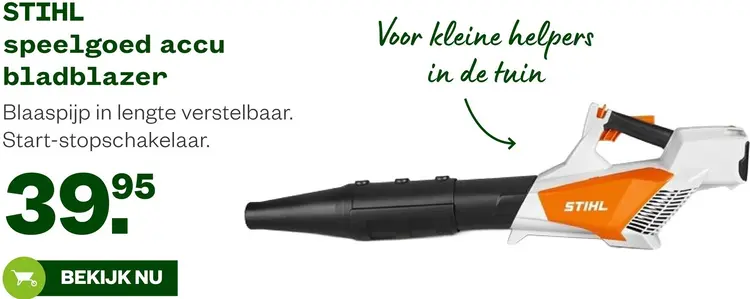 Aanbieding: Speelgoed accu bladblazer