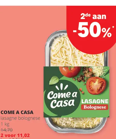 Promotie: Lasagne bolognese