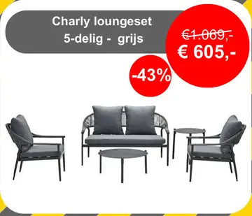 Aanbieding: Charly loungeset
