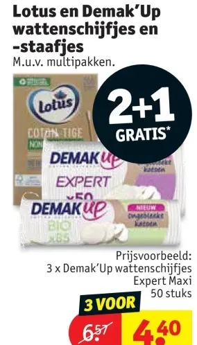Aanbieding: Wattenschijfjes en -staafjes