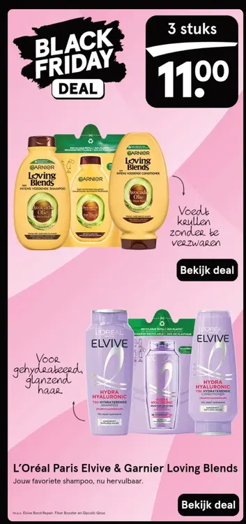 Aanbieding: L'Oréal Paris Elvive & Garnier Loving Blends 