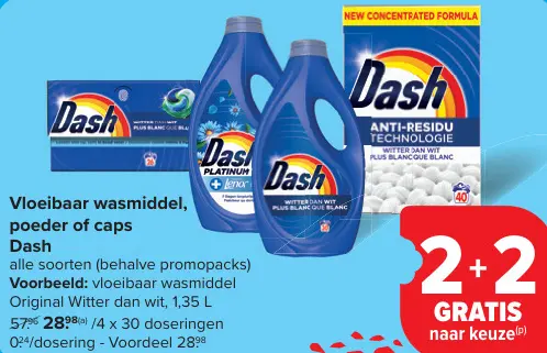 Promotie: Vloeibaar wasmiddel, poeder of caps
