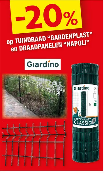 Aanbieding: TUINDRAAD "GARDENPLAST" en DRAADPANELEN "NAPO