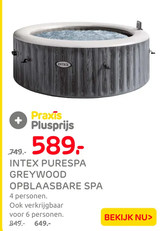 Aanbieding: Purespa greywood opblaasbare spa