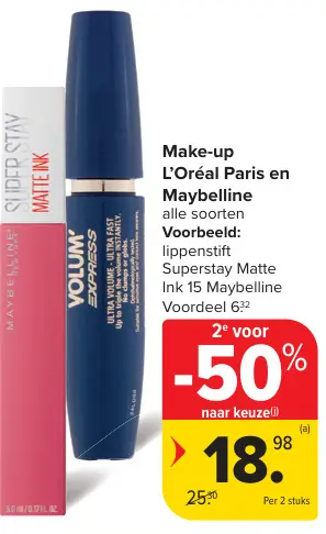 Promotie: Make-up L'Oréal Paris en Maybelline alle soorten