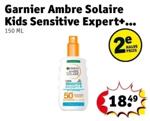 Aanbieding: Ambre Solaire Kids Sensitive Expert SPF50 Hypoallergene Zonnebrandspray