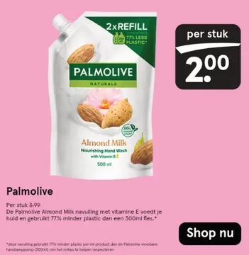 Aanbieding: Palmolive Almond Milk navulling met vitamine
