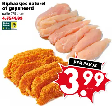 Aanbieding: Kiphaasjes naturel of gepaneerd