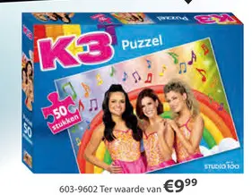 Aanbieding: K3 zeemeerminjurk puzzel 50st
