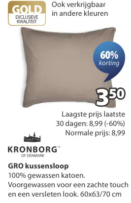 Promotie: GRO kussensloop