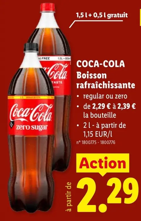 Offre: COCA-COLA Boisson rafraîchissante