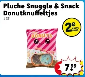 Aanbieding: Pluche Snuggle & Snack Donutknuffeltjes