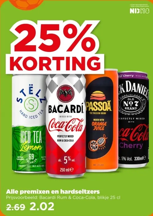 Aanbieding: Premixen en hardseltzers