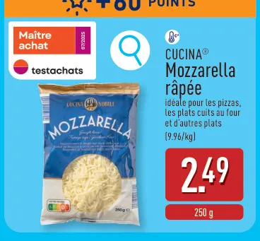 Offre: Mozzarella râpée