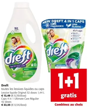 Offre: Dreft toutes les lessives liquides ou caps