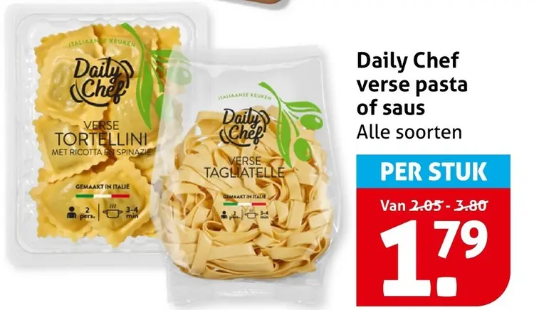 Aanbieding: Verse pasta of saus