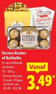 Aanbieding: Ferrero Rocher of Raffaello