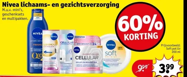 Aanbieding: Nivea lichaams- en gezichtsverzorging