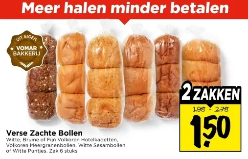 Aanbieding: Verse Zachte Bollen