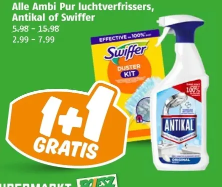 Aanbieding: Ambi Pur luchtverfrissers, Antikal of Swiffer