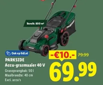 Aanbieding: Accu-grasmaaier 40 V