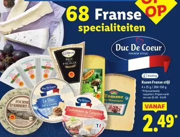 Aanbieding: Kazen Franse stijl