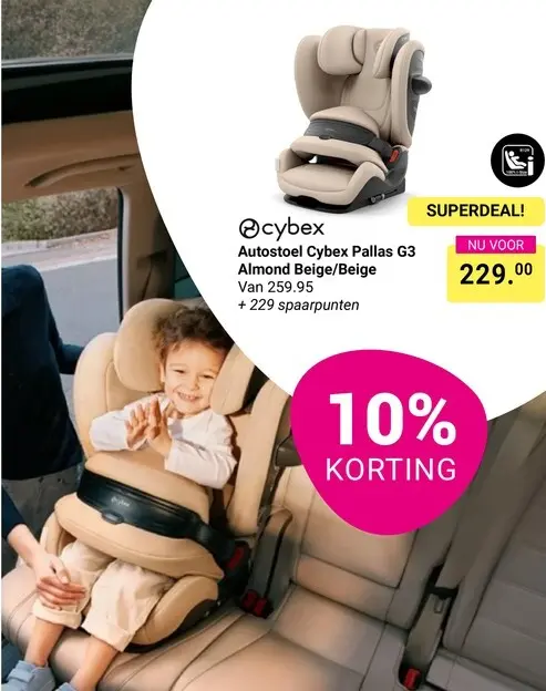 Aanbieding: Autostoel Pallas G3 Almond Beige/Beige