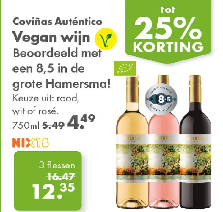 Aanbieding: Coviñas Auténtico Vegan wijn