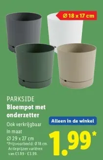 Aanbieding: Bloempot met onderzetter
