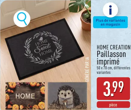 Offre: Paillasson imprimé