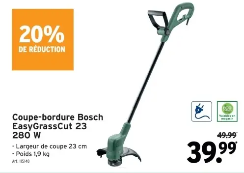 Offre: Coupe-bordure Bosch EasyGrassCut 23