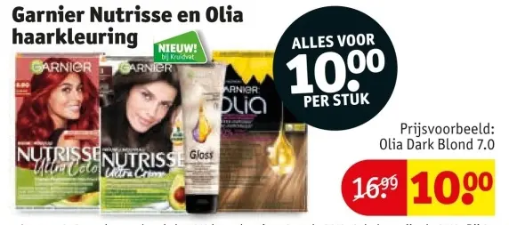 Aanbieding: Garnier Nutrisse en Olia haarkleuring