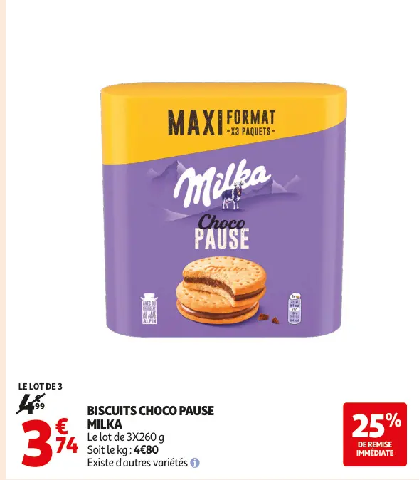 Offre: Biscuits choco pause