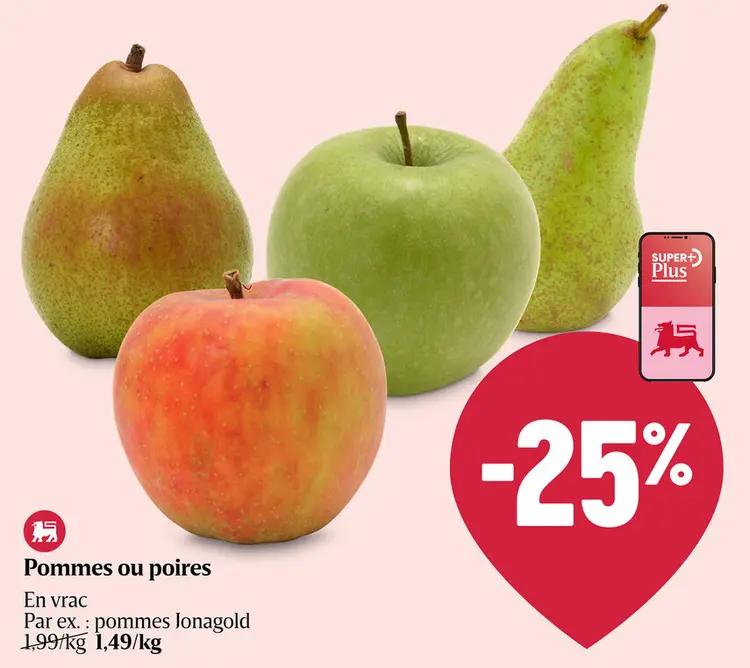 Offre: Pommes ou poires