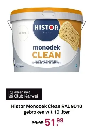 Aanbieding: Histor Monodek Clean RAL 9010