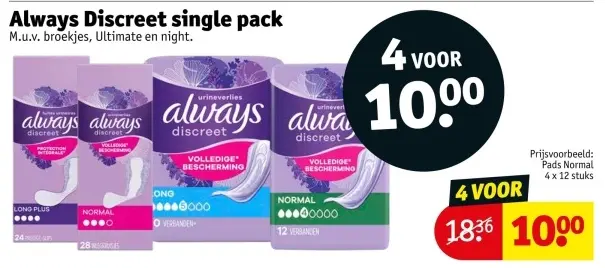 Aanbieding: Discreet single pack