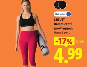Aanbieding: Dames capri sportlegging