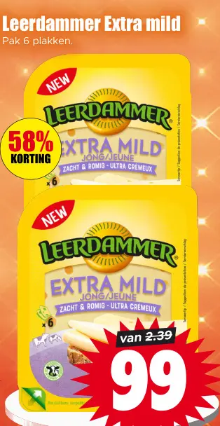 Aanbieding: Leerdammer Extra mild