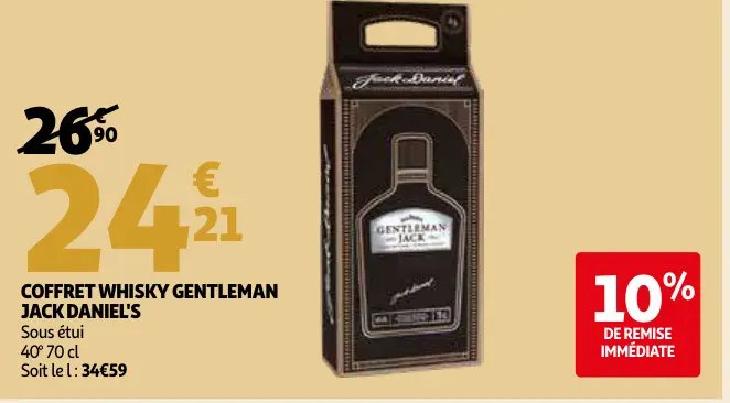 Offre: Coffret whisky gentleman Jack Daniel's
