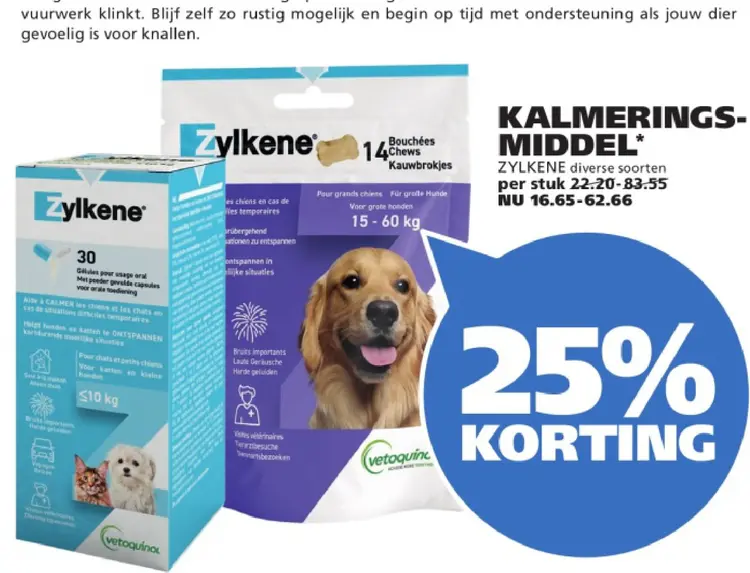 Aanbieding: Kalmerings-middel Zylkene