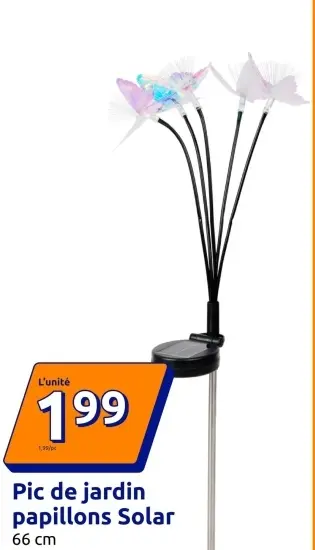 Offre: Pic de jardin papillons Solar