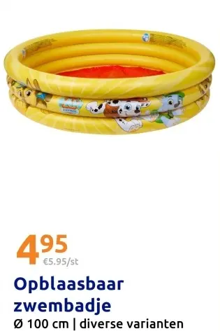 Aanbieding: Opblaasbaar zwembadje