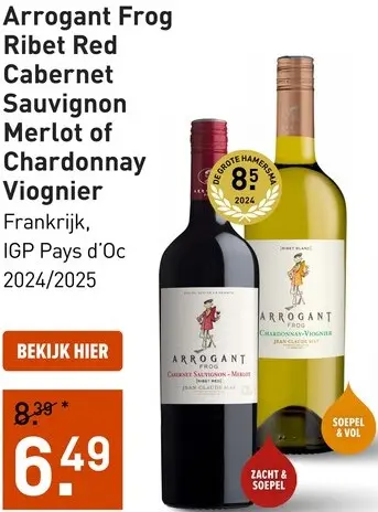 Aanbieding: Arrogant Frog Ribet Red Cabernet Sauvignon Merlot of Chardonnay Viognier